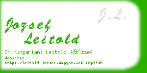 jozsef leitold business card